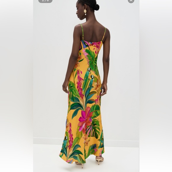 Farm Rio Colorful Tropical maxi slip dress - Picture 2 of 11